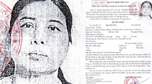 Truy nã chủ hụi Kim Thị Thảo ở Hà Nội ôm tiền tỷ bỏ trốn